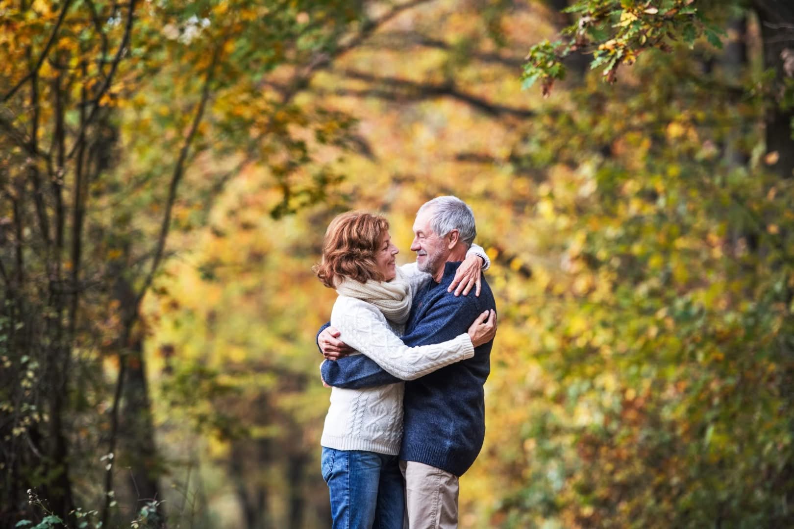 Couple in woods