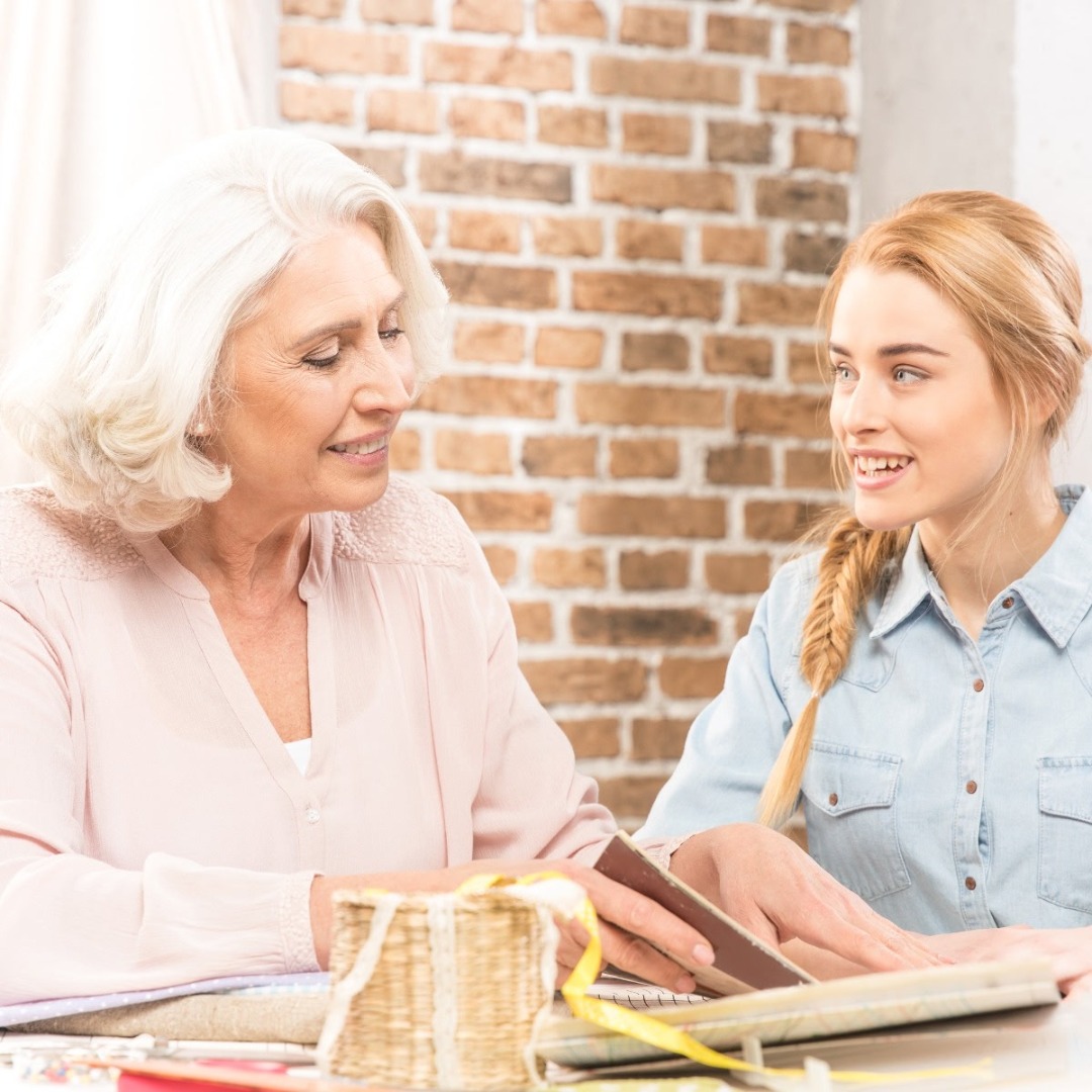 Young woman smiling with senior
