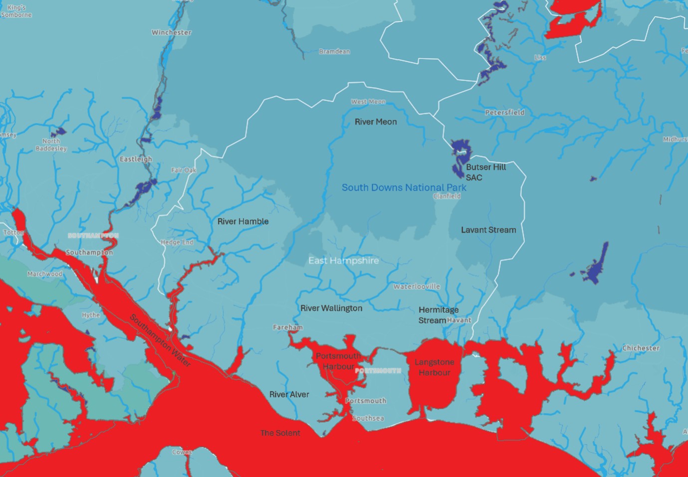 Catchment map
