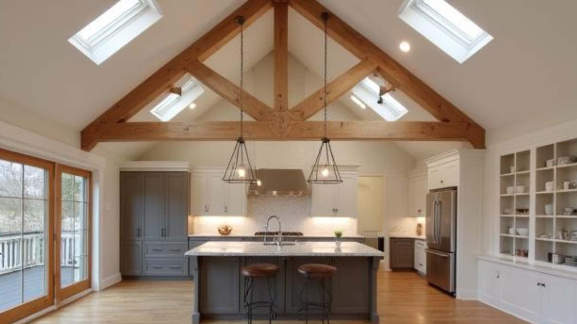 Air-dried-beams-in-vaulted-kitchen-ceiling