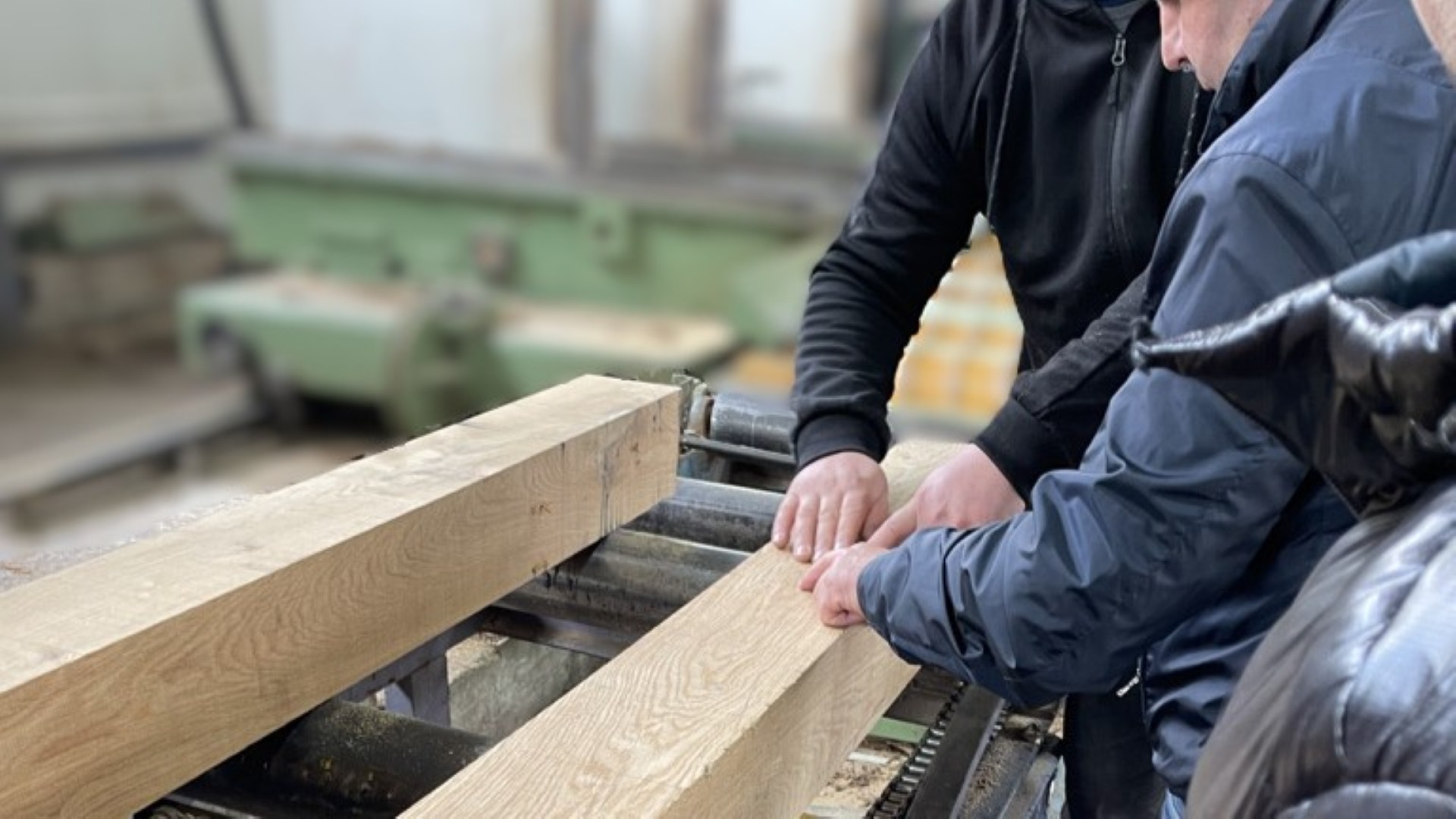 Grading Green Oak Beams with customer