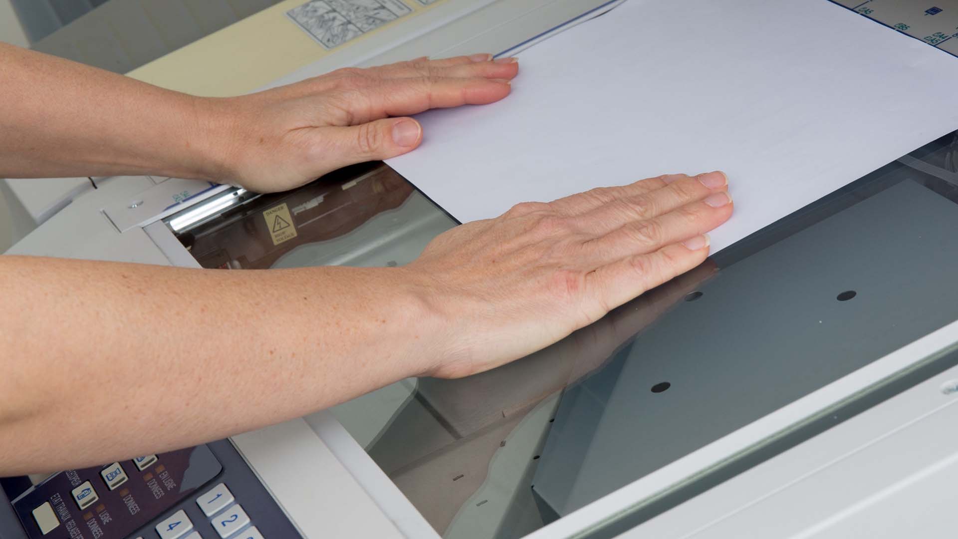 Putting a sheet of paper