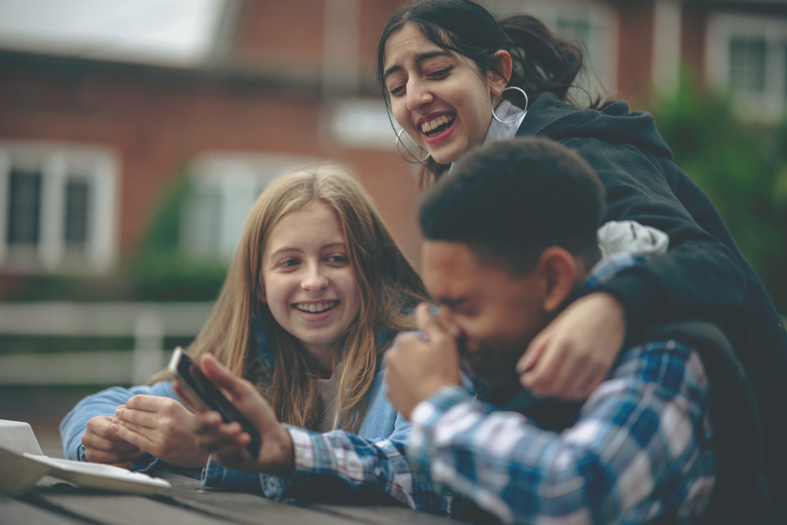 Teens at table