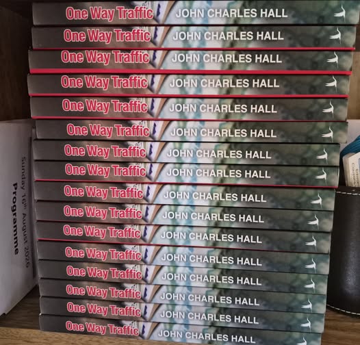 Stacked copies of one way traffic by john hall