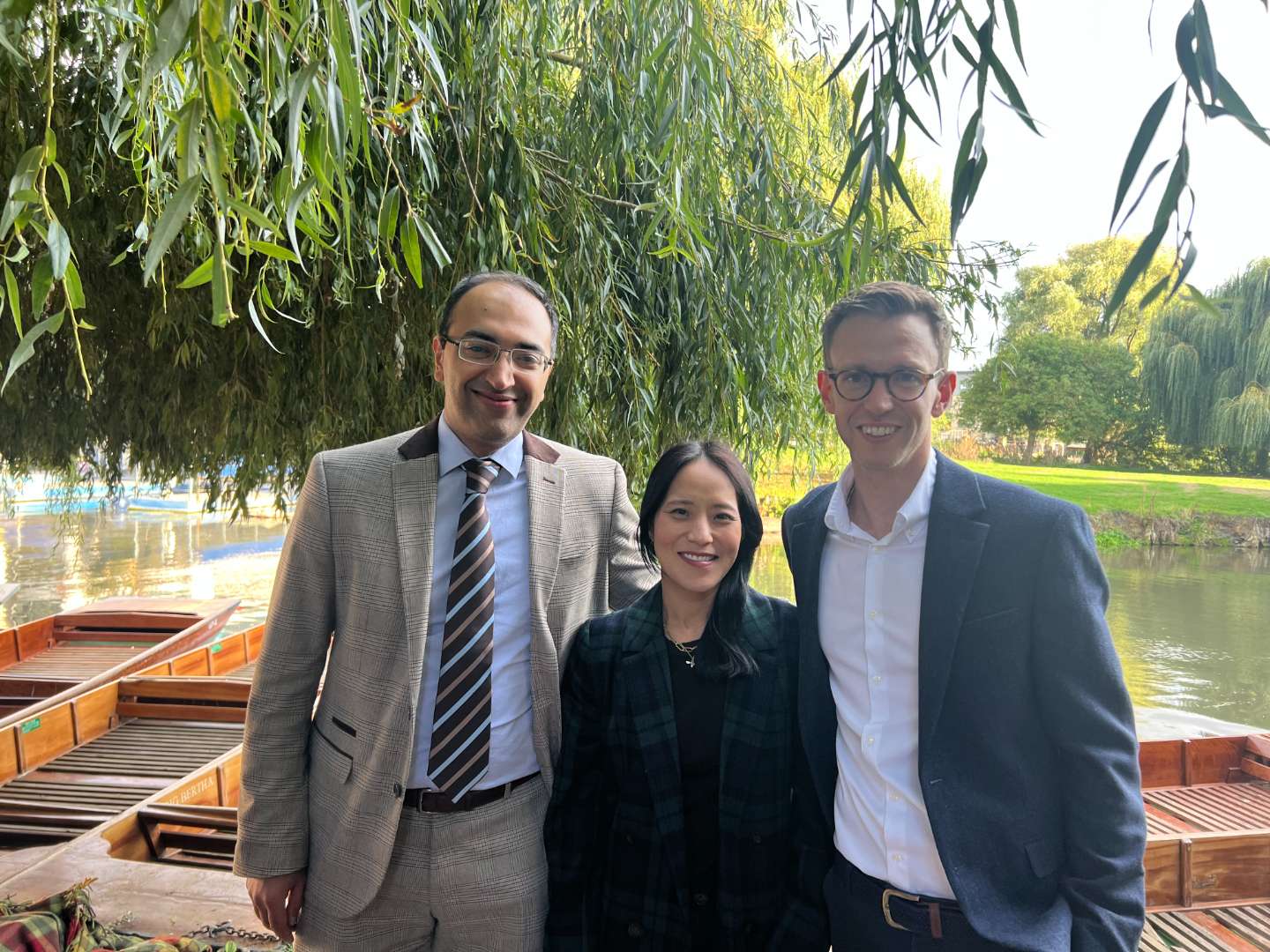 carol xie with other people by lake