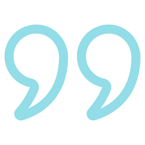 Blue quote end