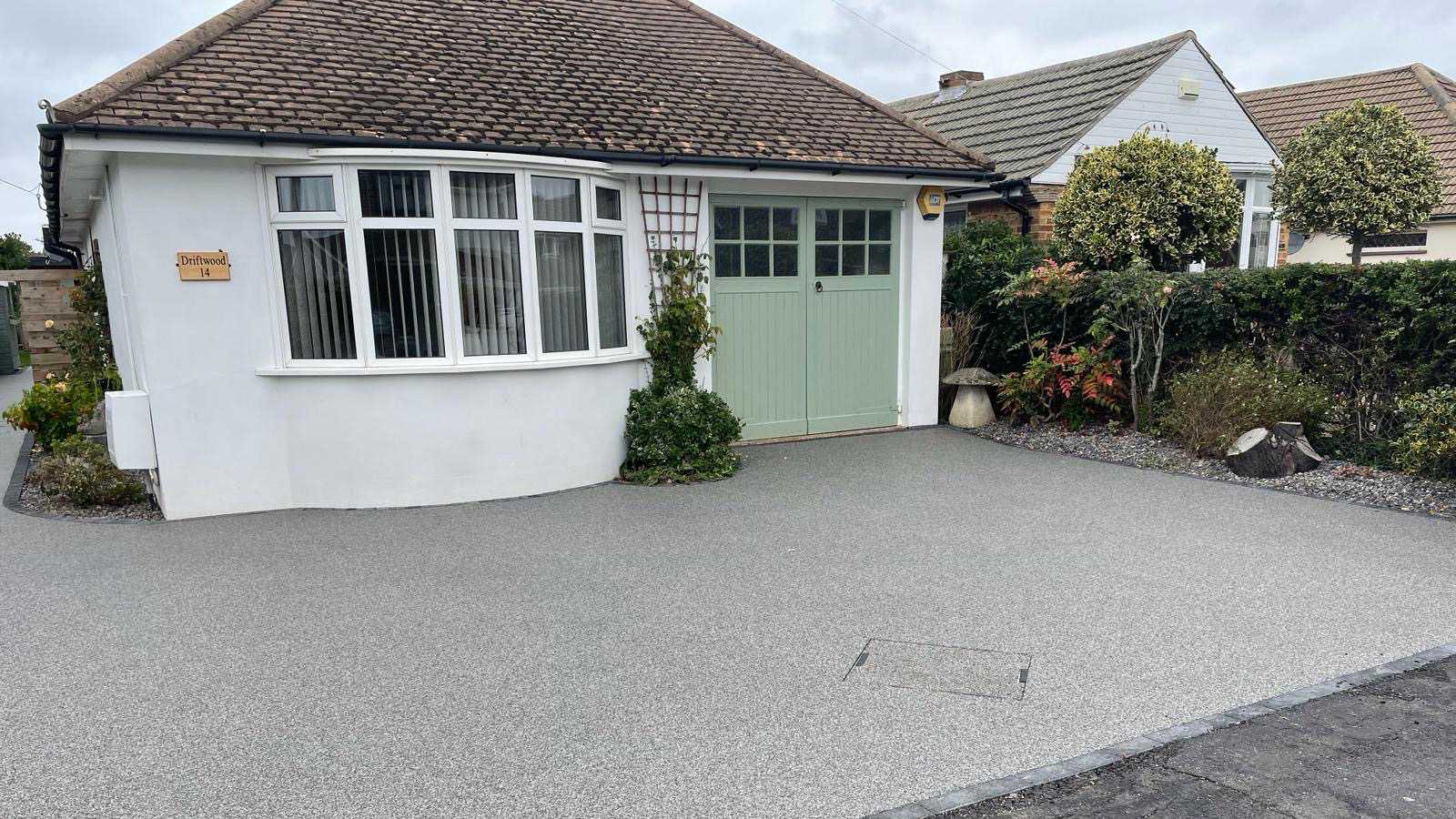 Driveway and house