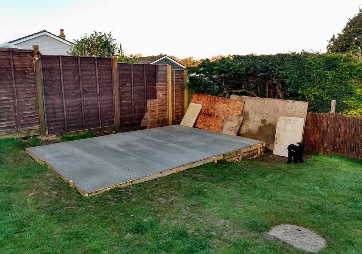 Foundation for a shed