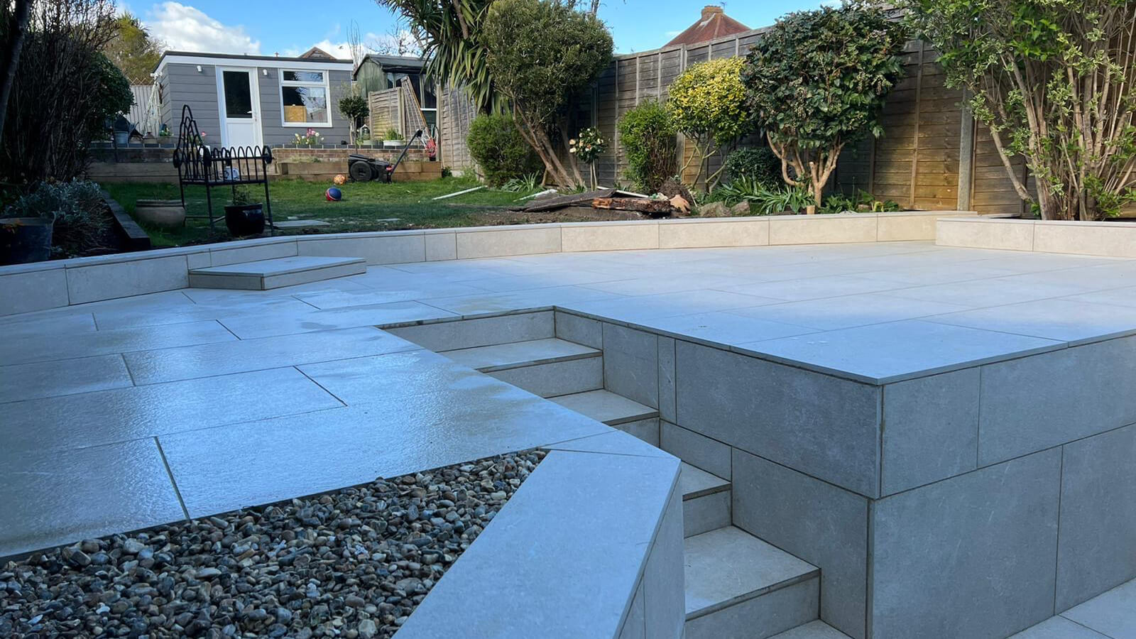 Garden patio steps