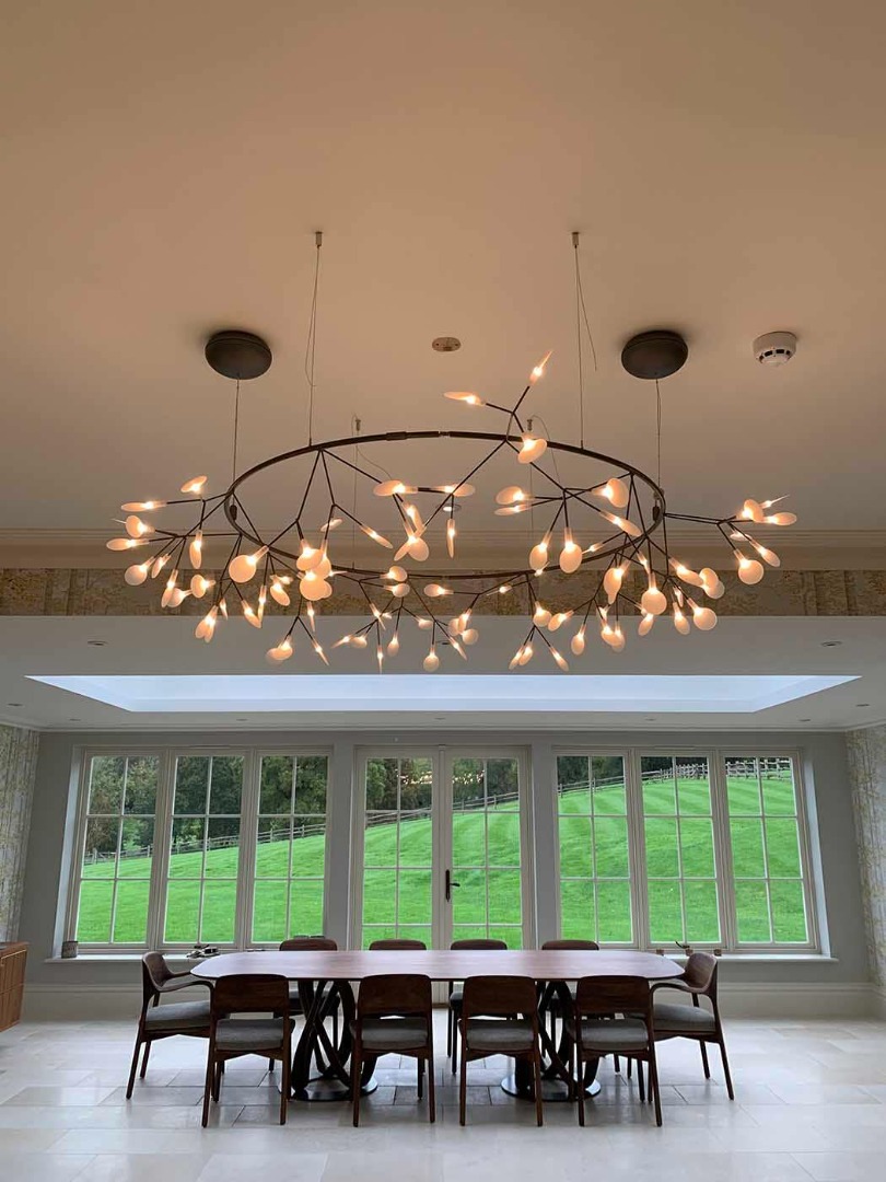 Living room beautiful chandelier