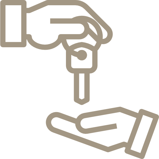Keys hand icon