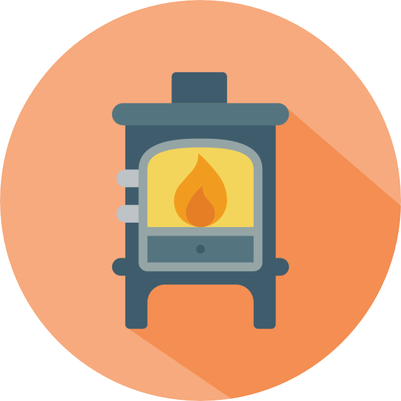 Wood burner icon