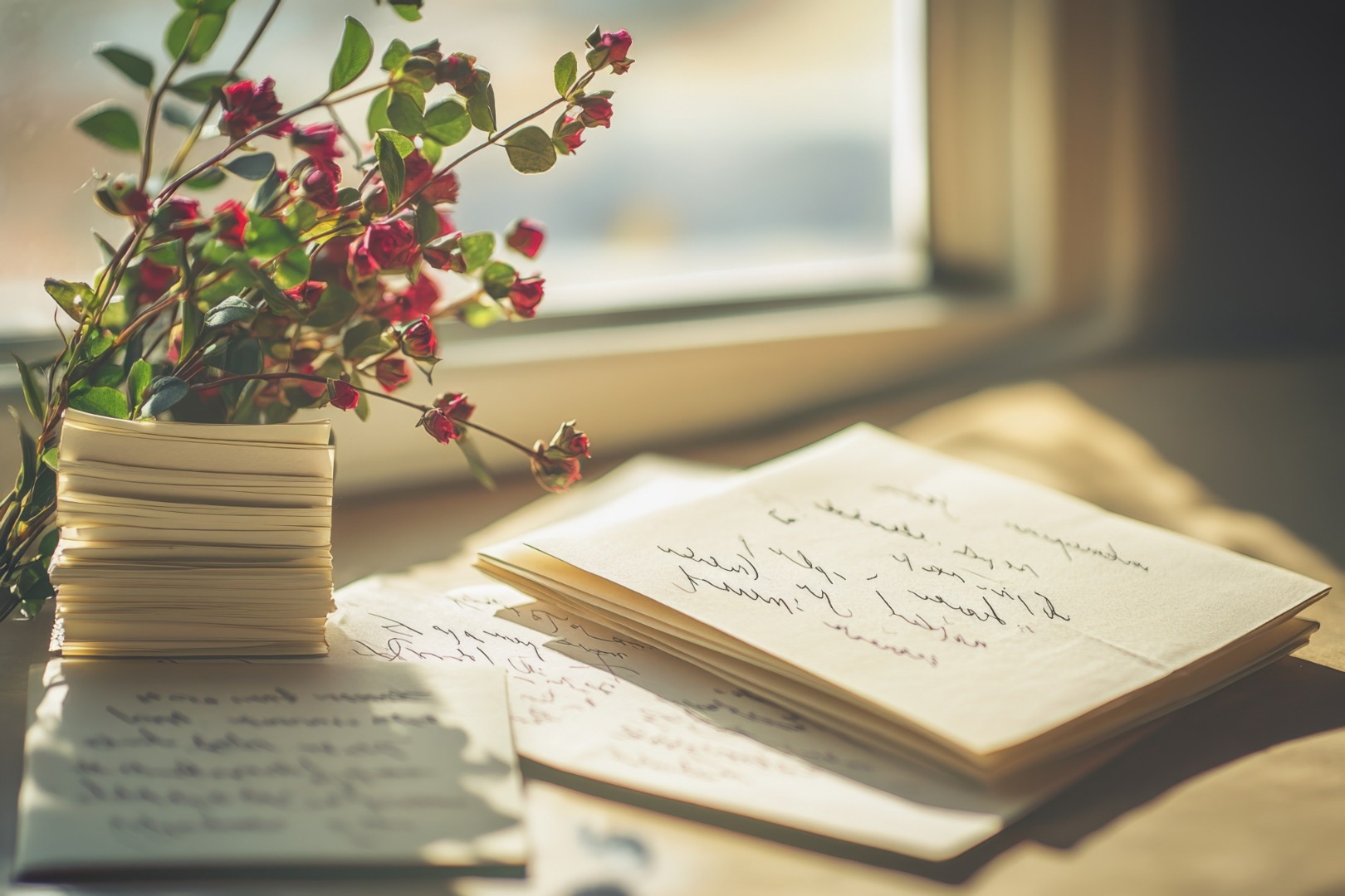 Hand writing in notepad