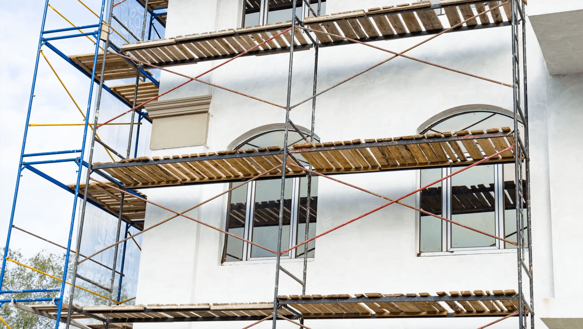 Scaffolding for building new house