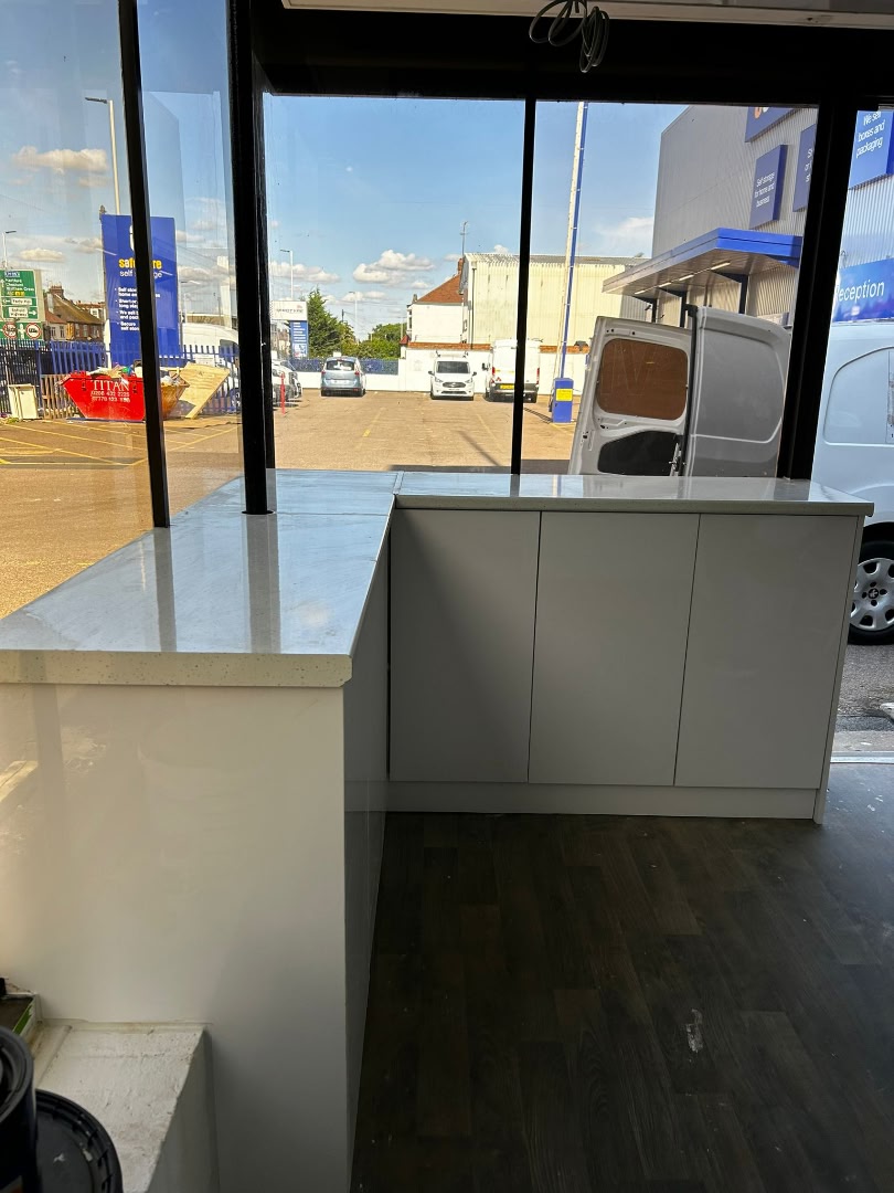 White storefront unit