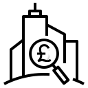 Assessment pound icon