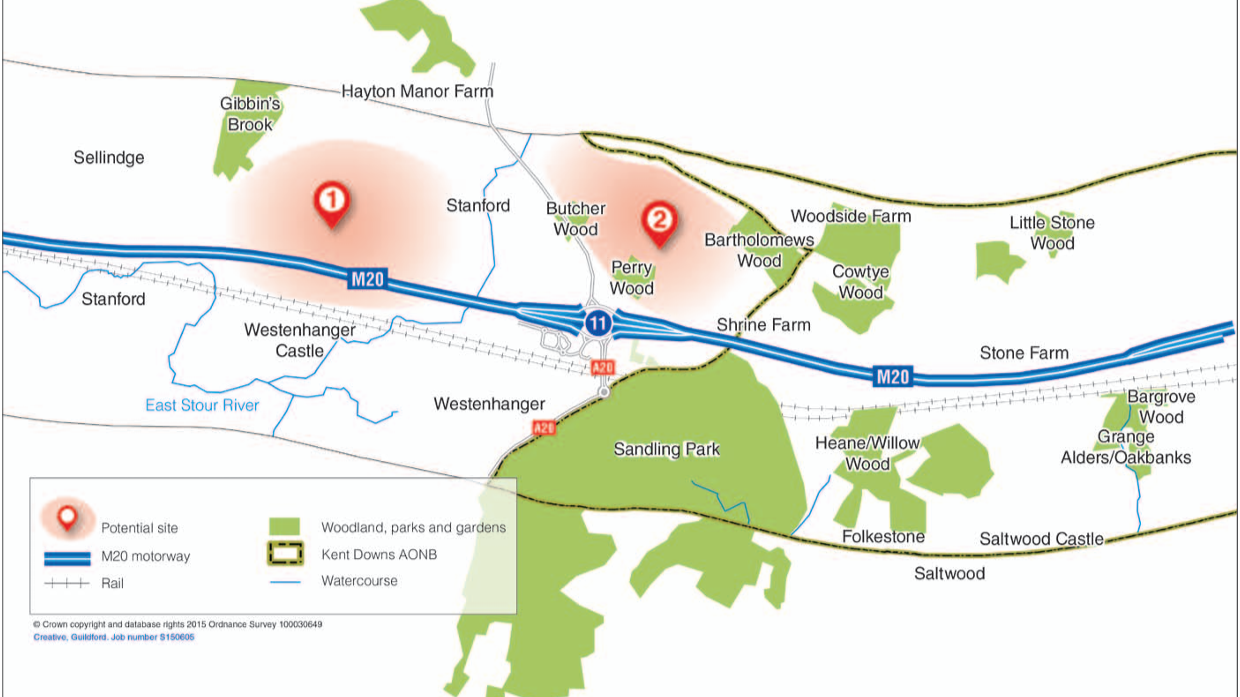 M20 Lorry Area consultation options near Junction 11