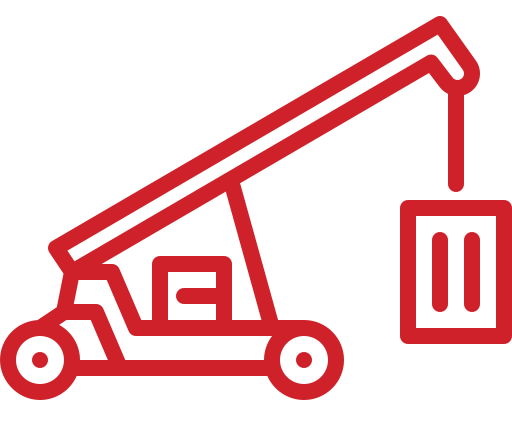 Telescopic handler suspended loads