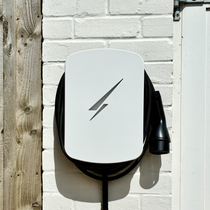 EV Charger mounted on wall