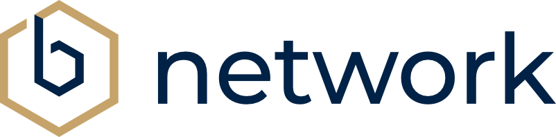 B network logo blue