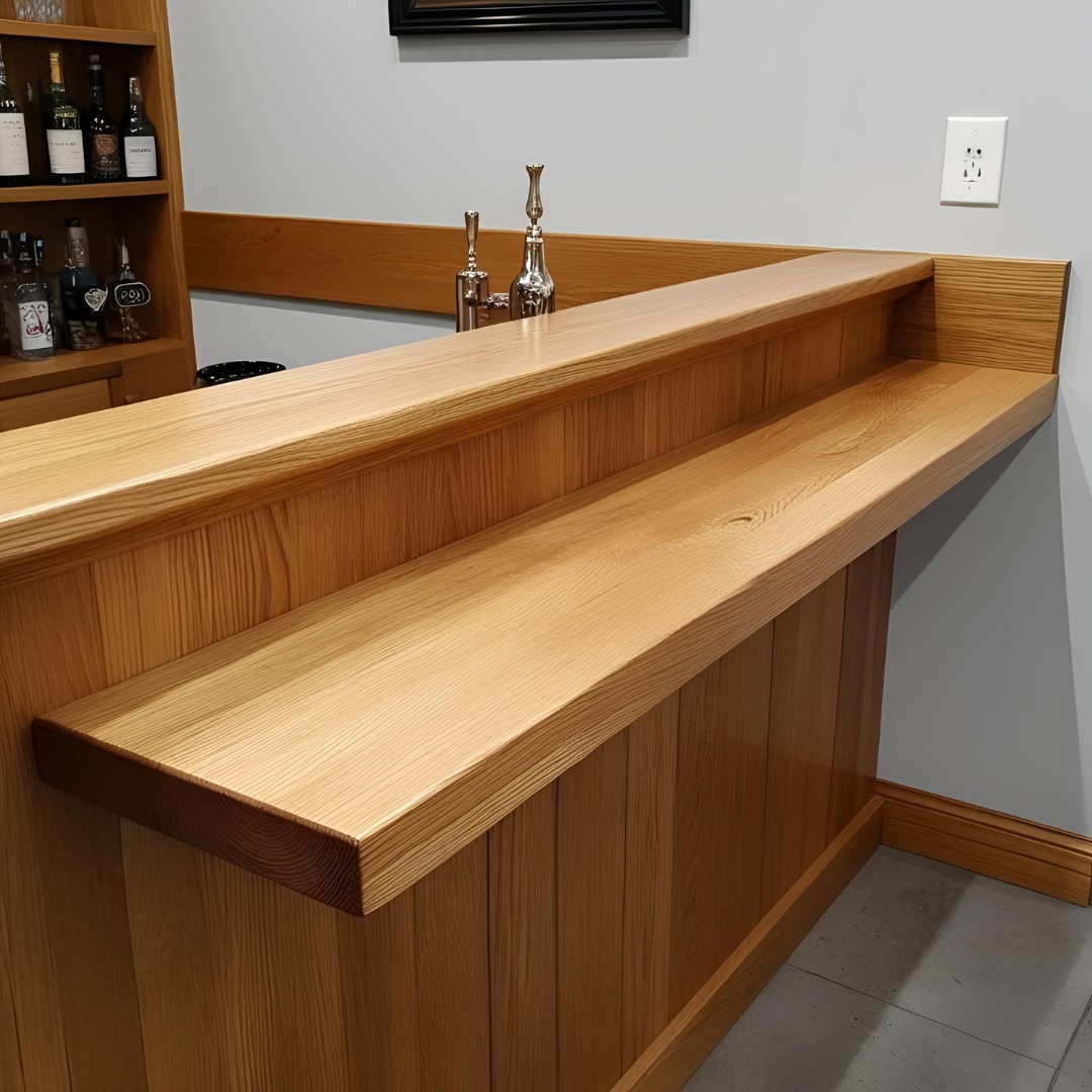 Oak bar counter