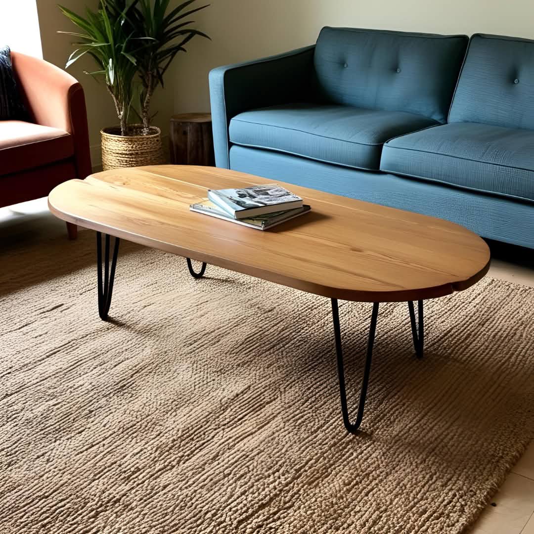 Oak table in the living room