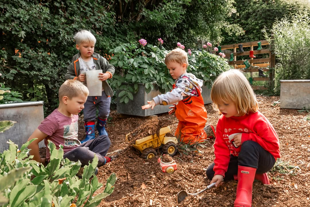 Four children playing