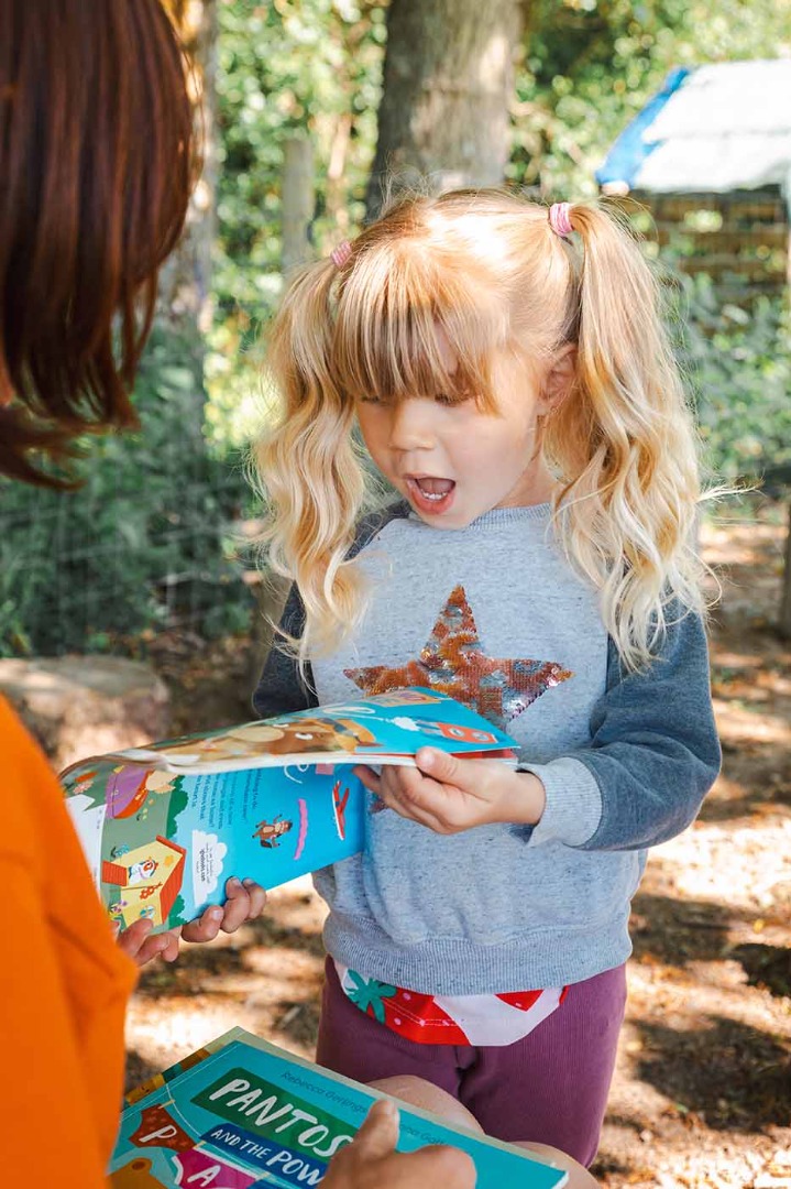 Girl reading a book