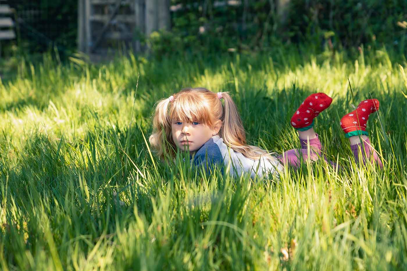 Little girl in the grass