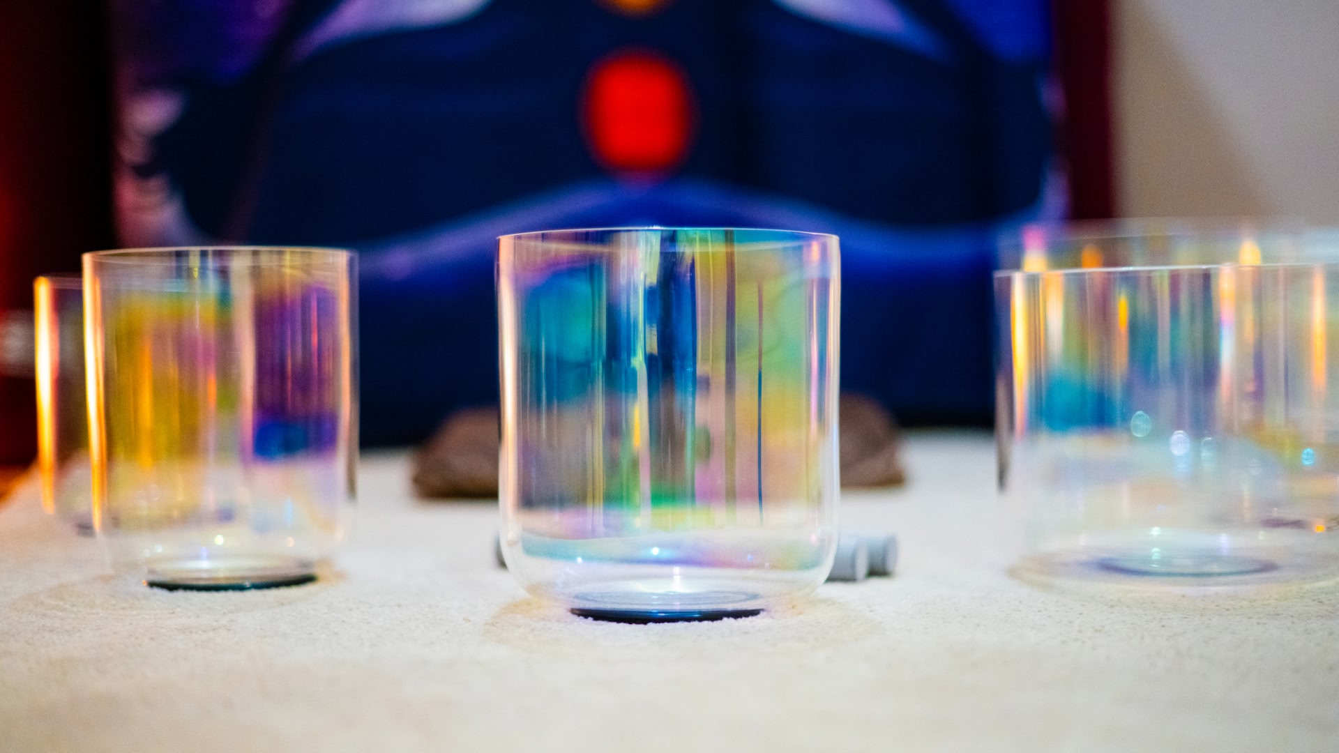 Glass sound healing bowls