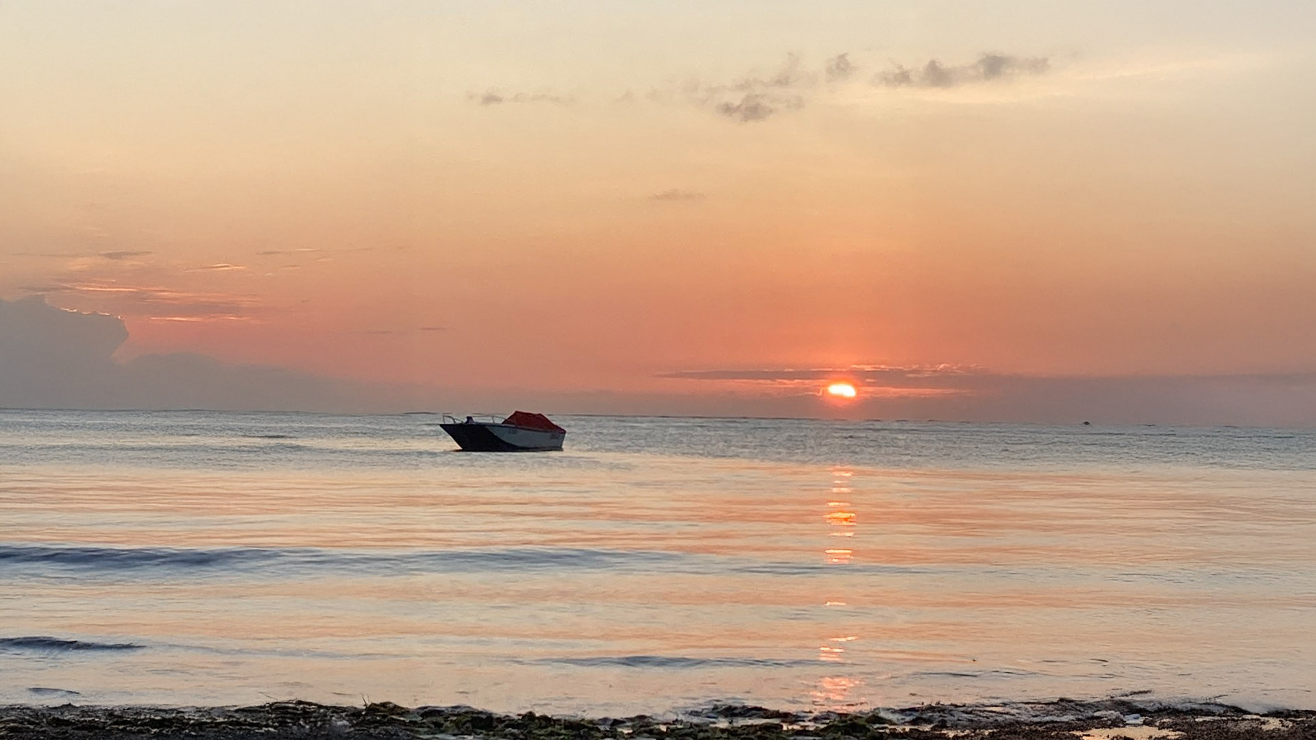 Sunset and boat