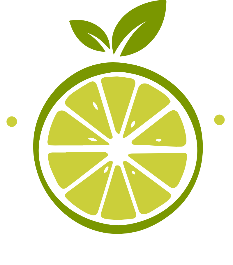 Lime leaf health wellbeing logo white