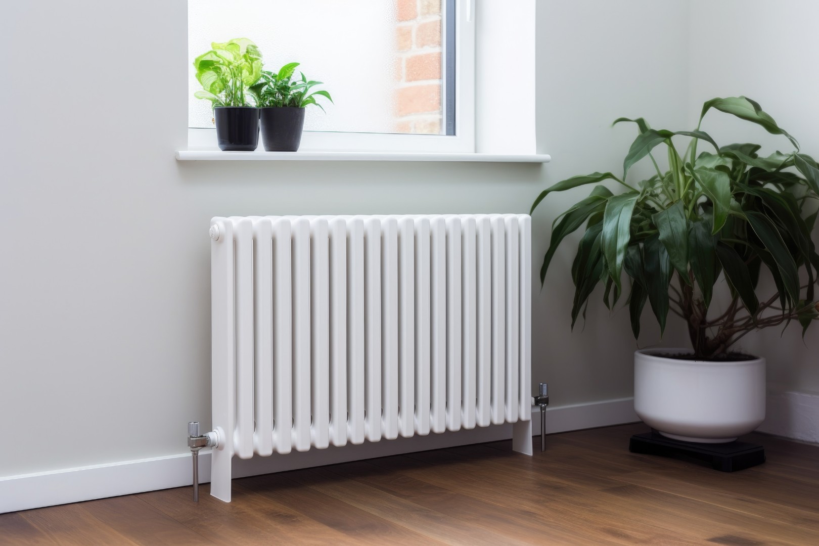 Heating radiator under the window