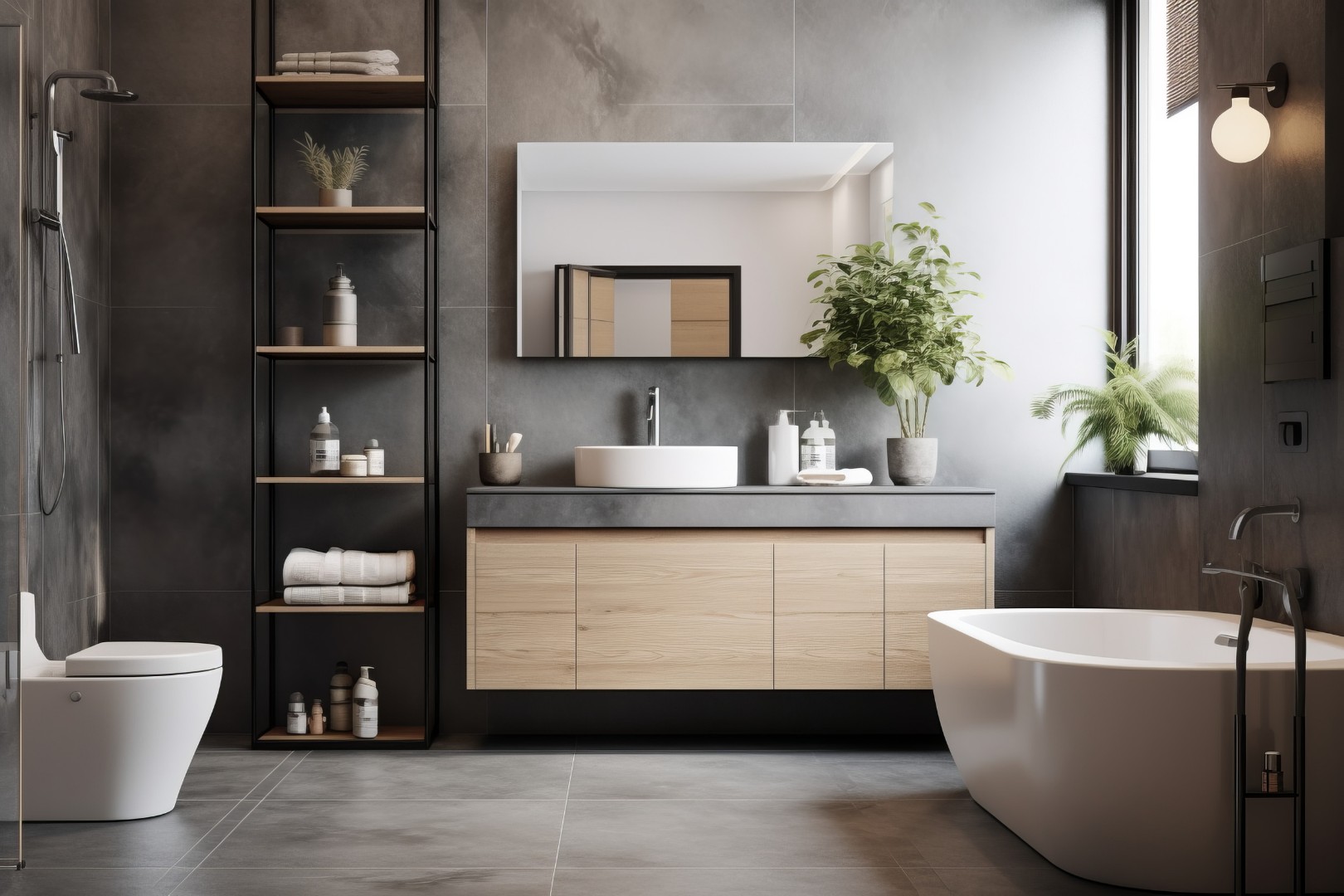 Modern bathroom for new apartment