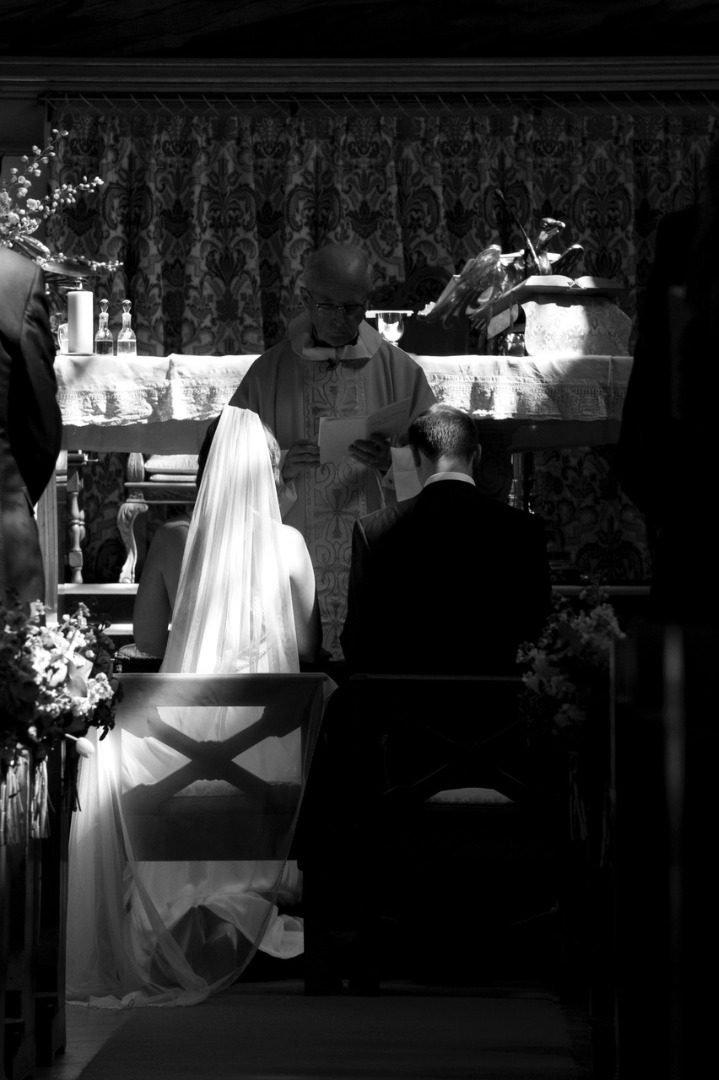 Black and white wedding