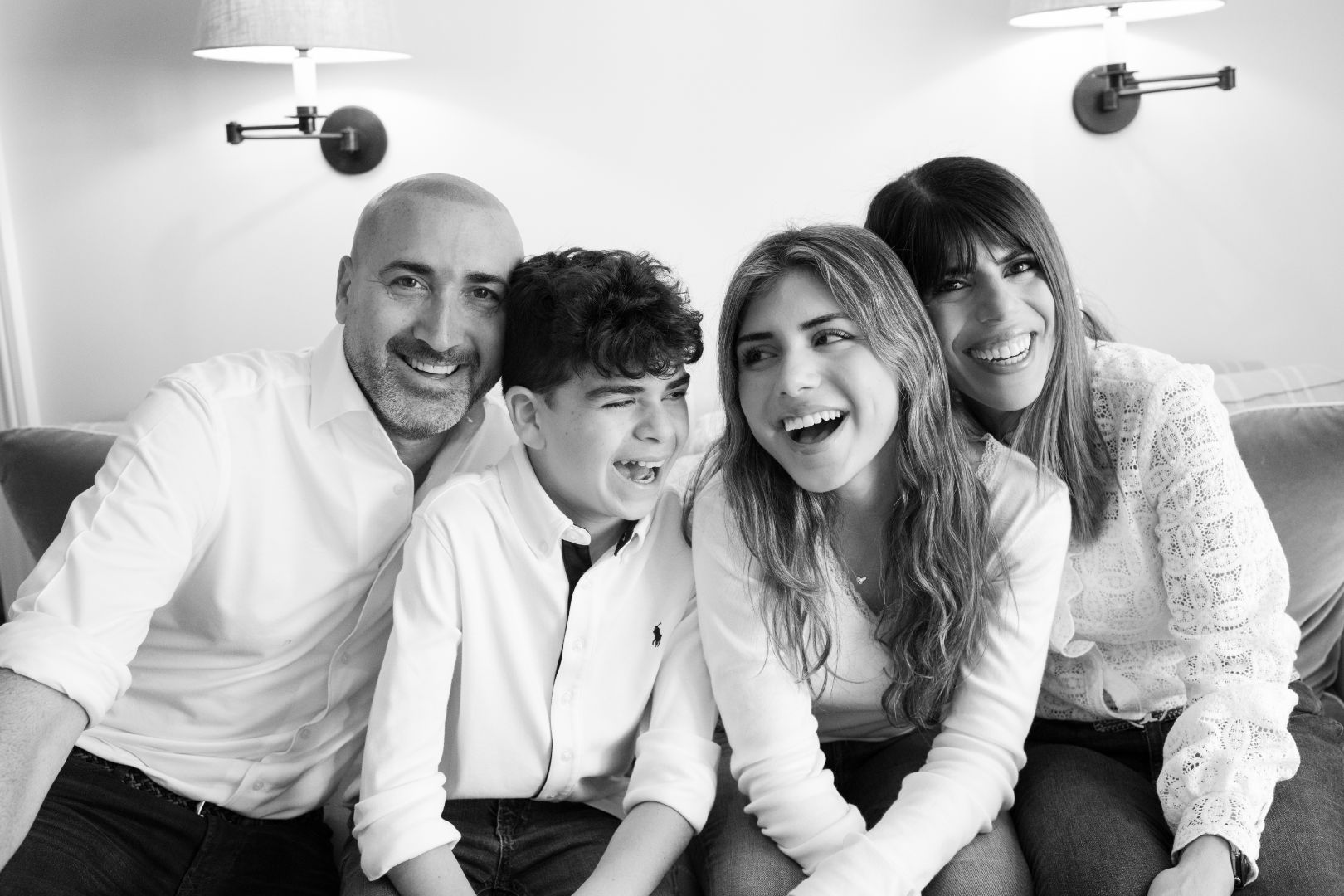 Family greyscale shot