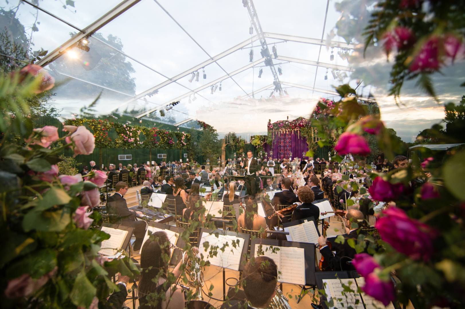 Orchestra in a beautiful place
