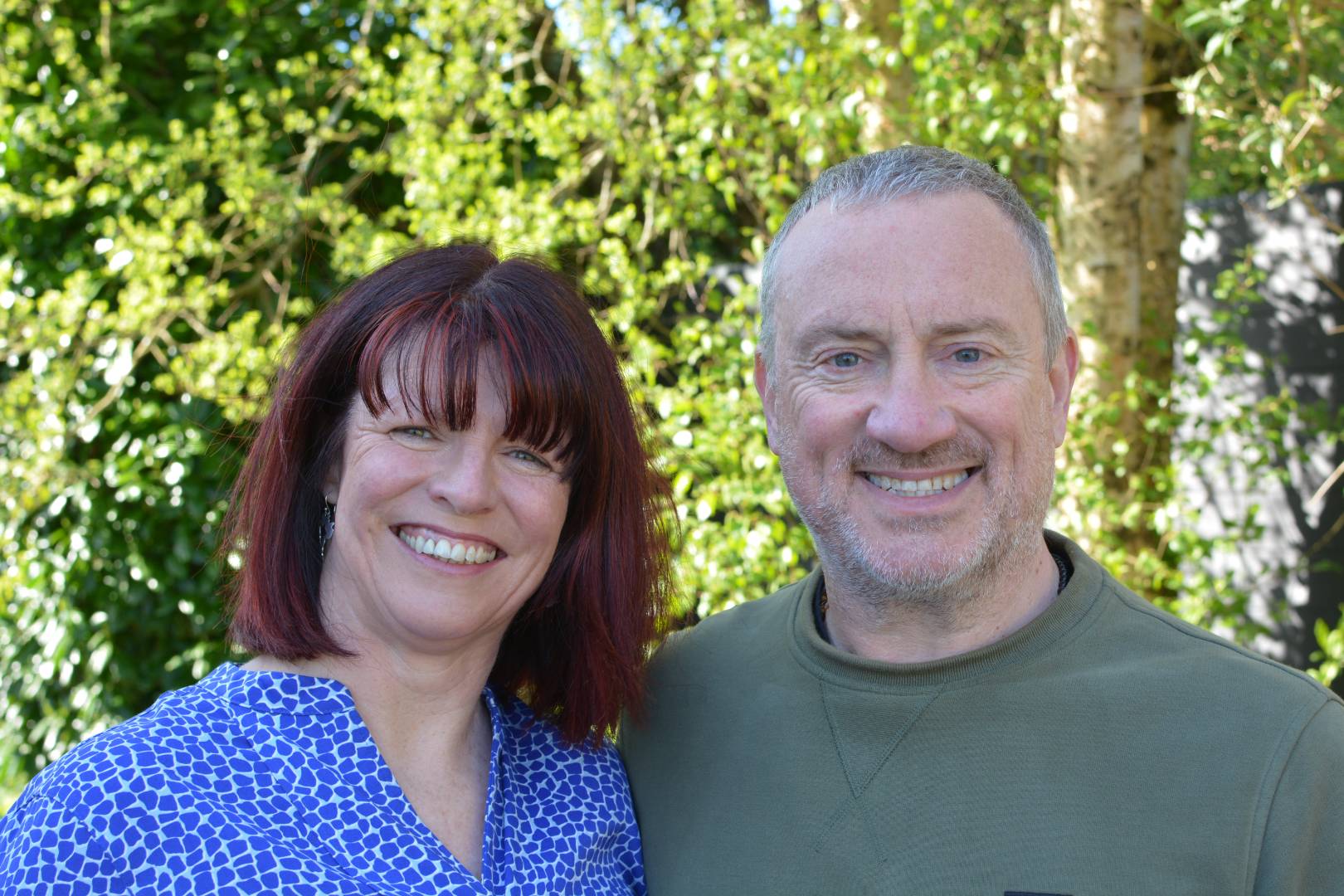 Matt and sandra smiling