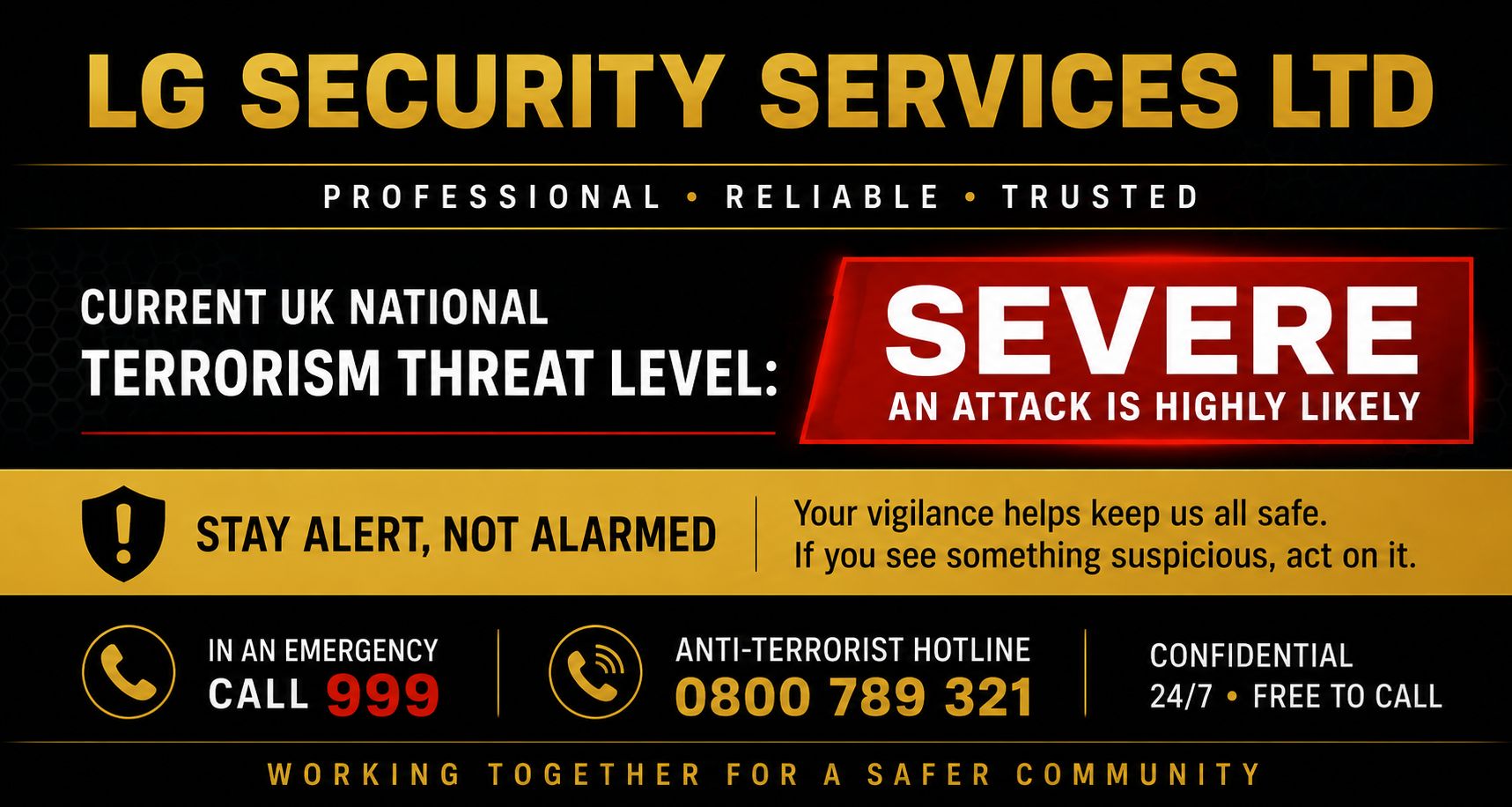 National Terrorism Threat