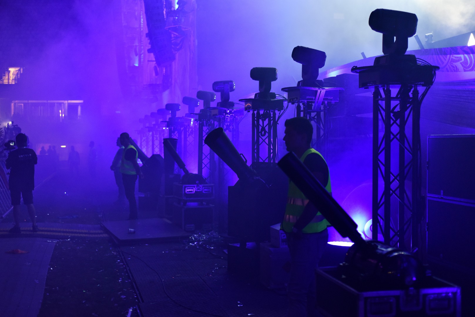 Security infront of stage