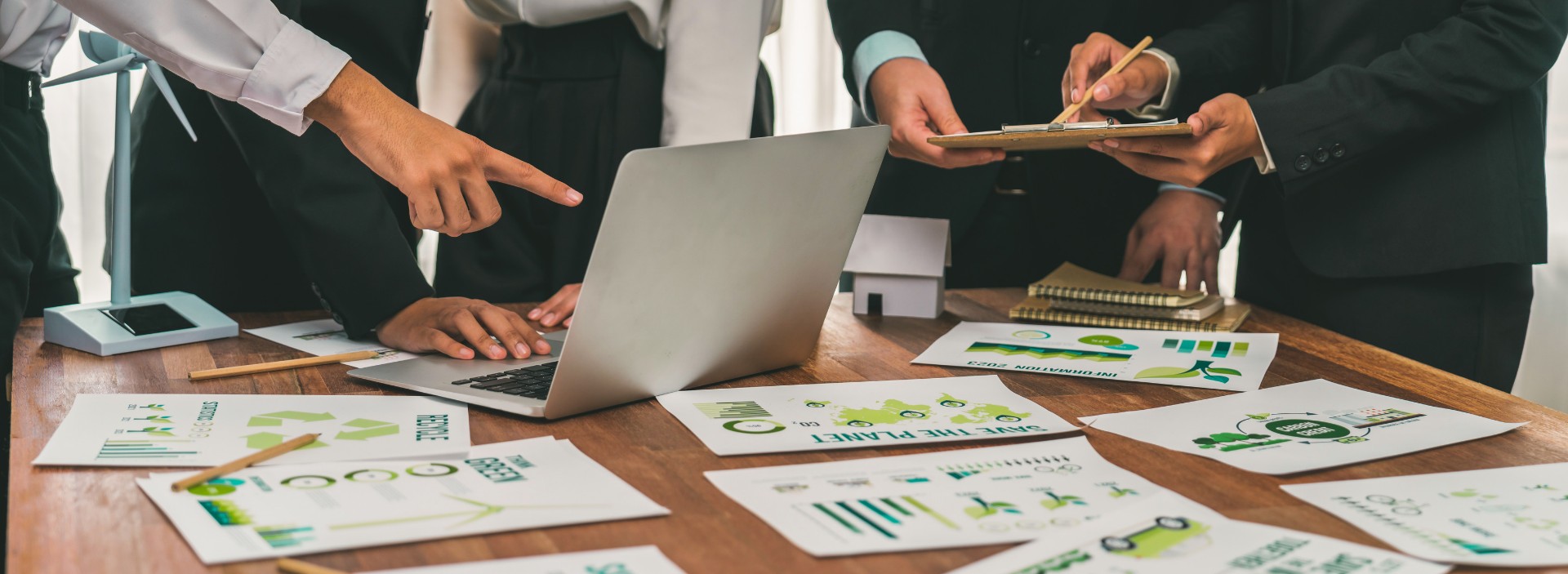 Eco business company meeting