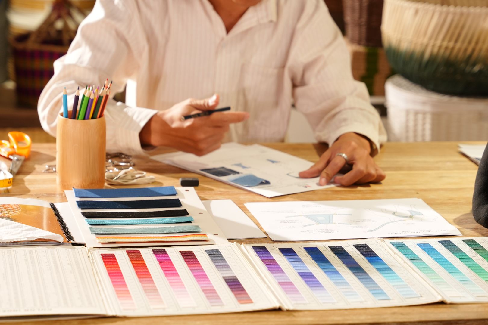 Woman designing