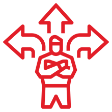 Flexible responsive red