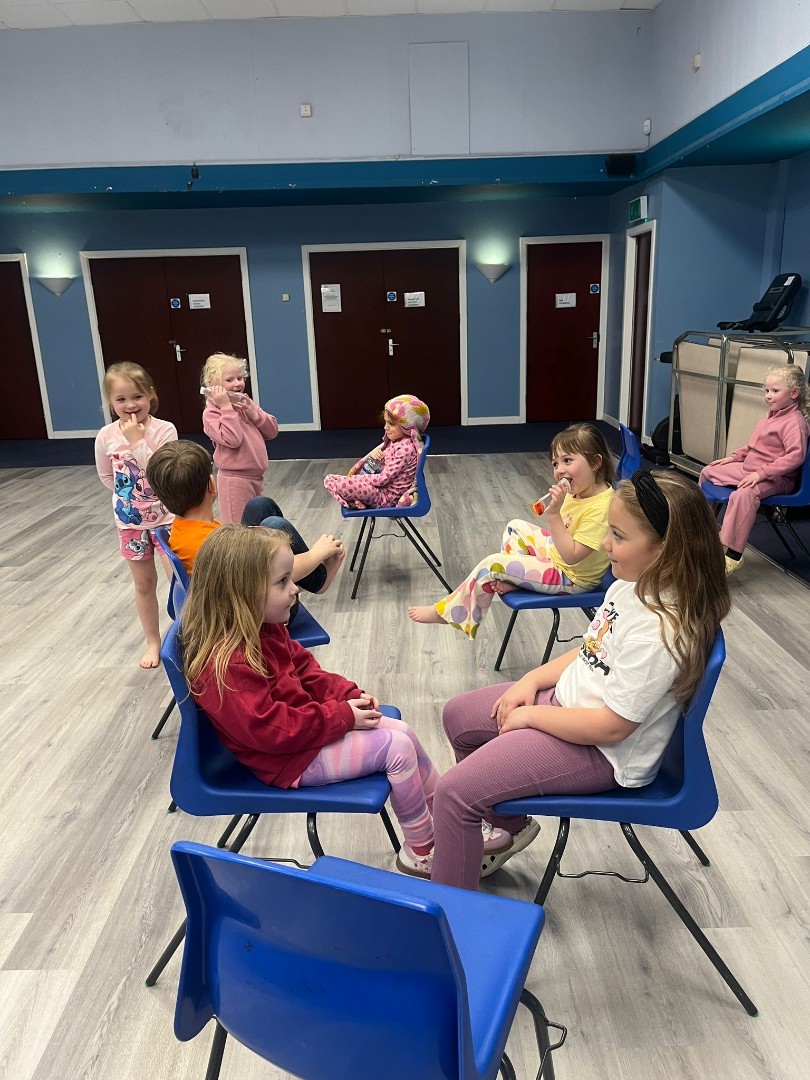 Child sitting on a chair