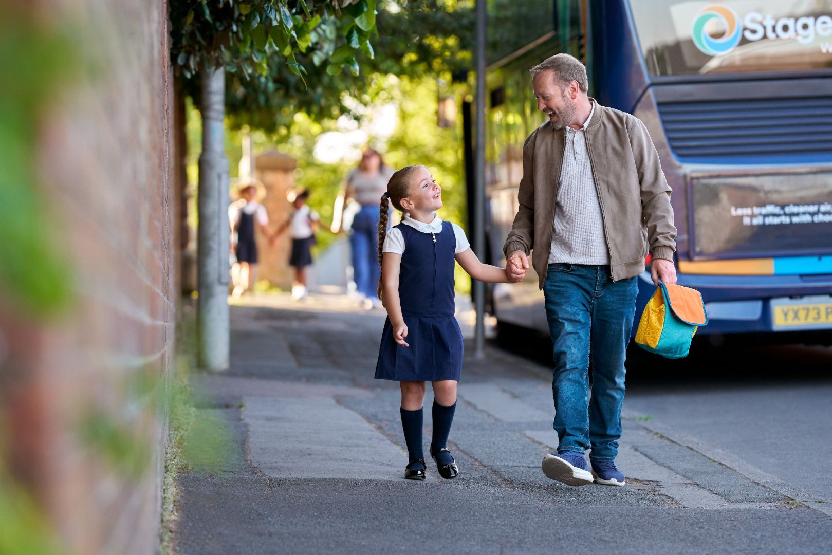 Father with girl
