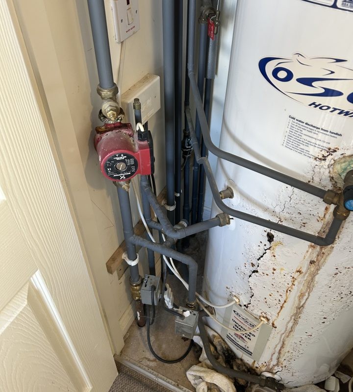 Damaged boiler piping