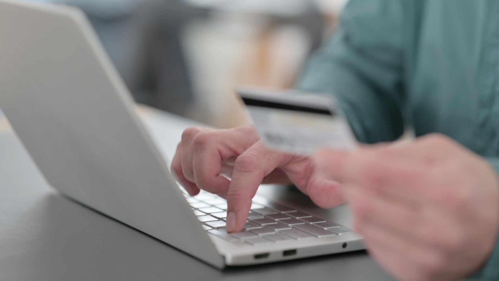 man doing online shopping
