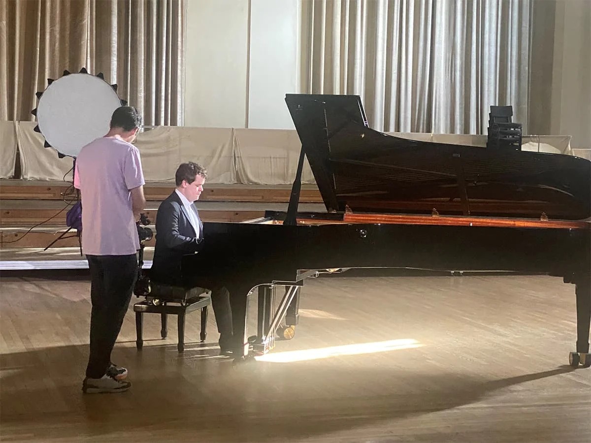 Inside a steinway piano