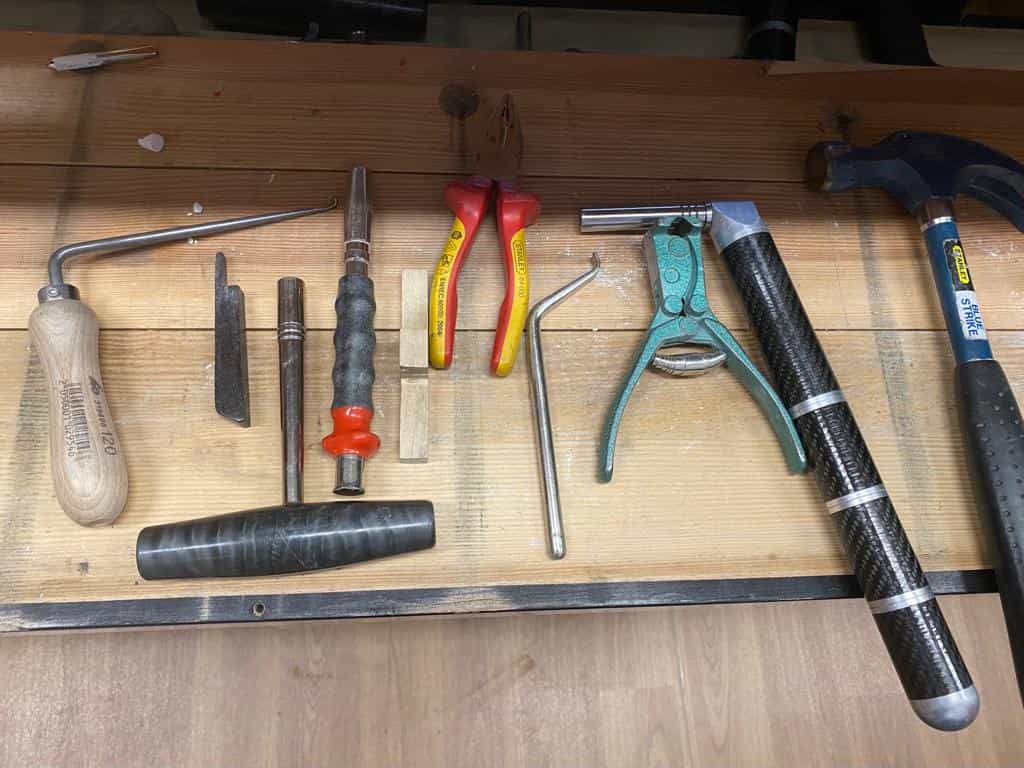 Inside a steinway piano