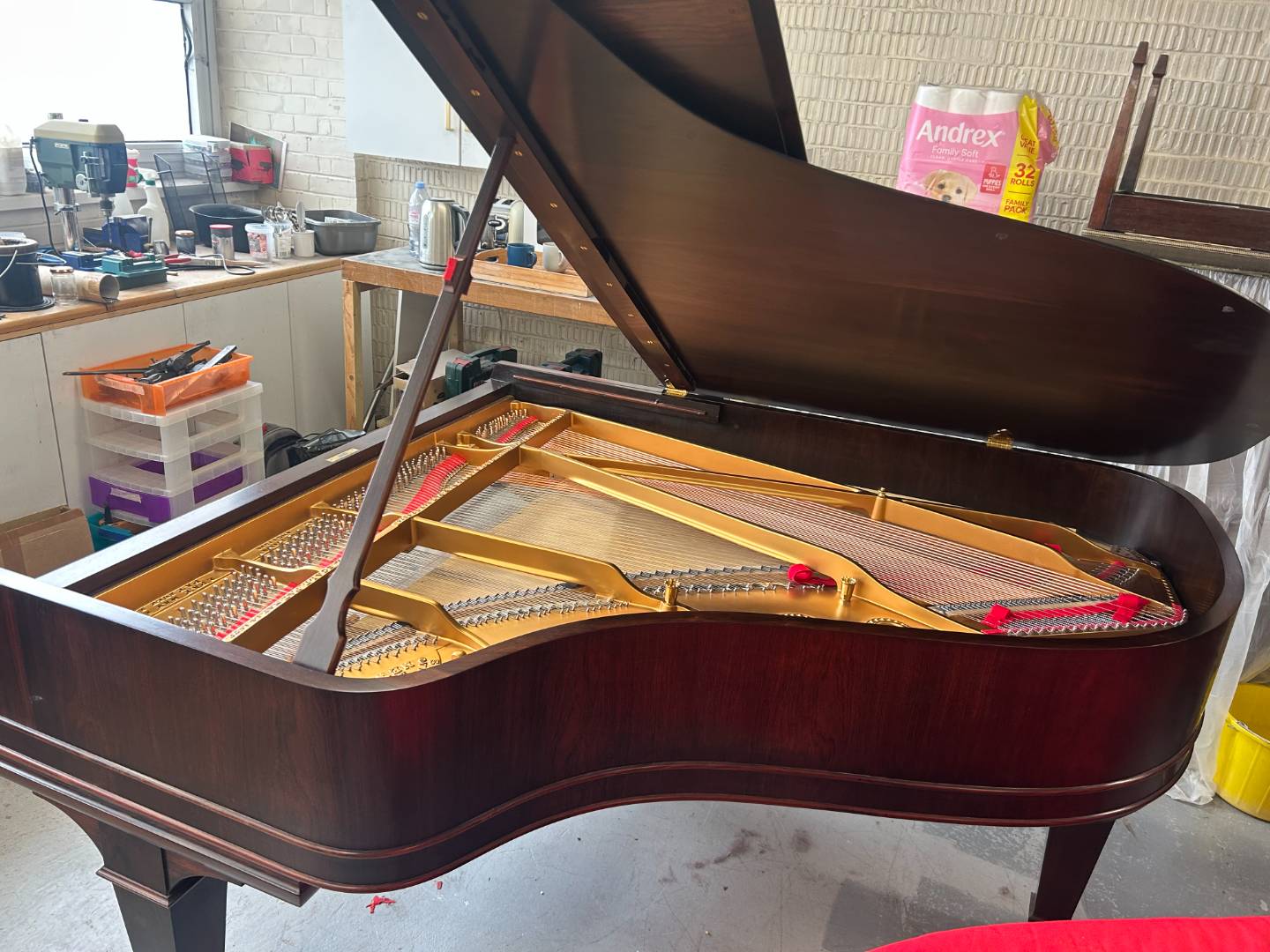 Open piano